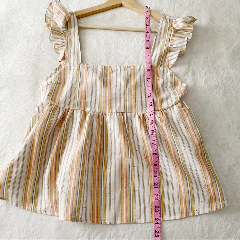 Vintage Style Stripe Babydoll Tank Top - Picture 4 of 10